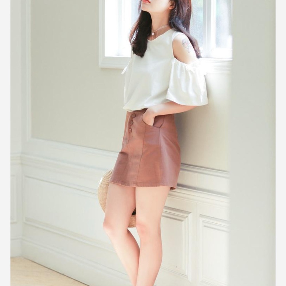 Mini Pink Pencil Crop Top with Cut Out